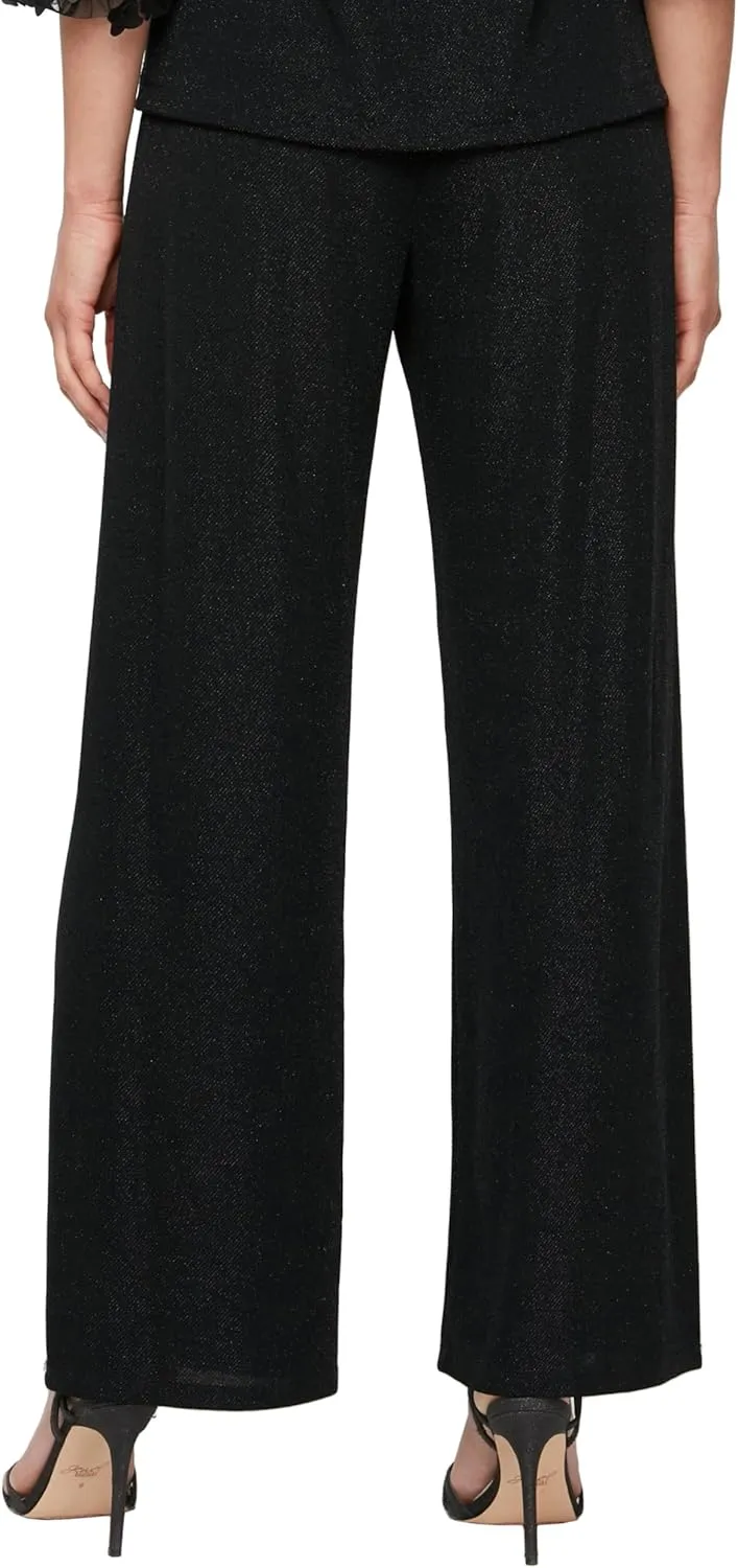 Alex Evenings Women's Straight Leg Dress Pant for Mother of The Bride, Elegant Party Outfit (Petite and Regular Sizes)