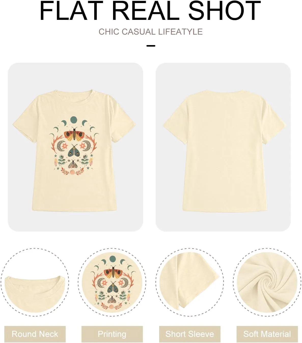 Anbech Womens Dandelion Graphic T-Shirts Teen Girls Cute Sunflower Print Casual Tee Tops