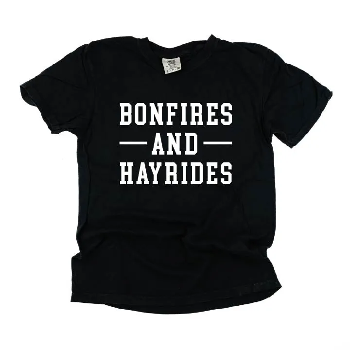 Bonfires and Hayrides - SHORT SLEEVE COMFORT COLORS TEE