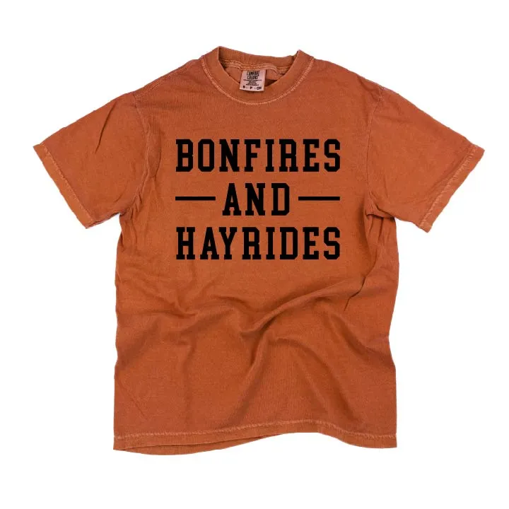 Bonfires and Hayrides - SHORT SLEEVE COMFORT COLORS TEE