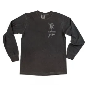 Bouquet Style - Happiness is Being a GIGI - LONG SLEEVE COMFORT COLORS TEE