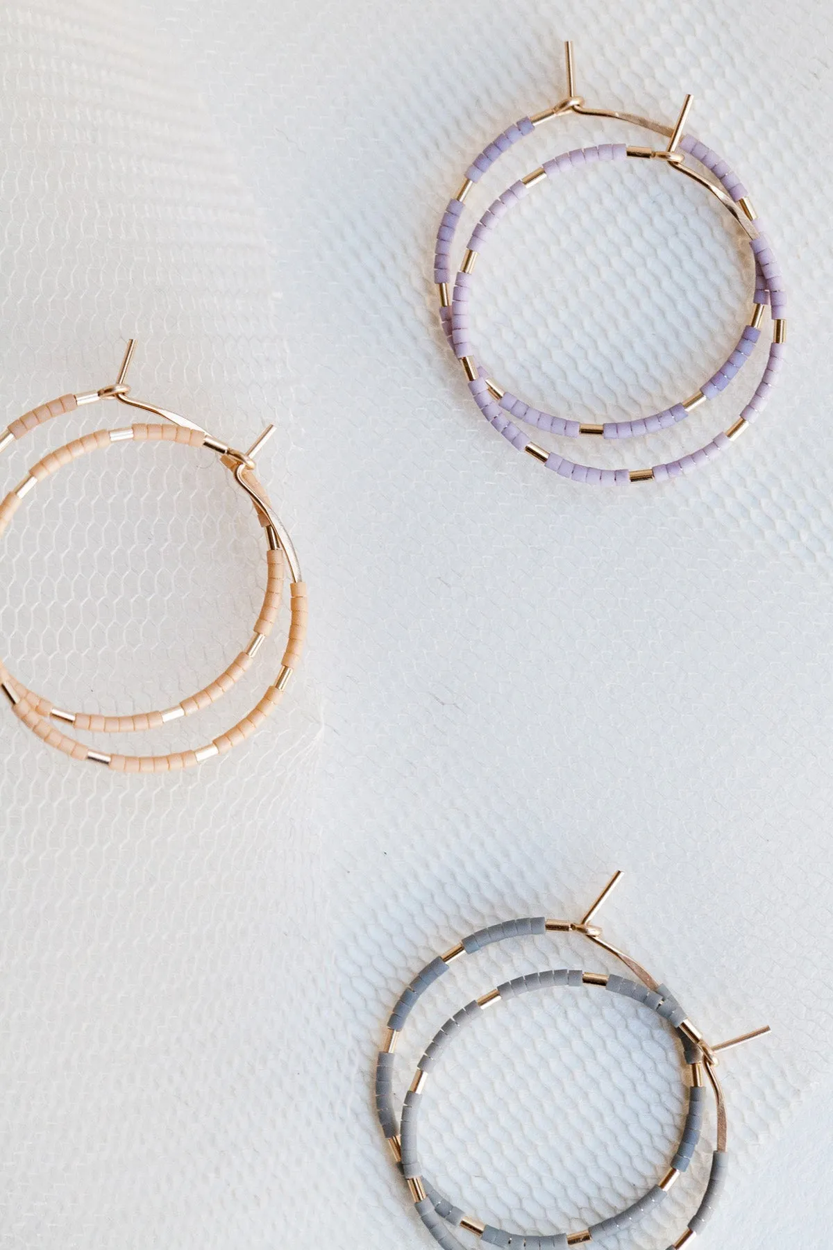 Callisto Earrings, Peach