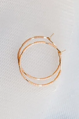 Callisto Earrings, Peach