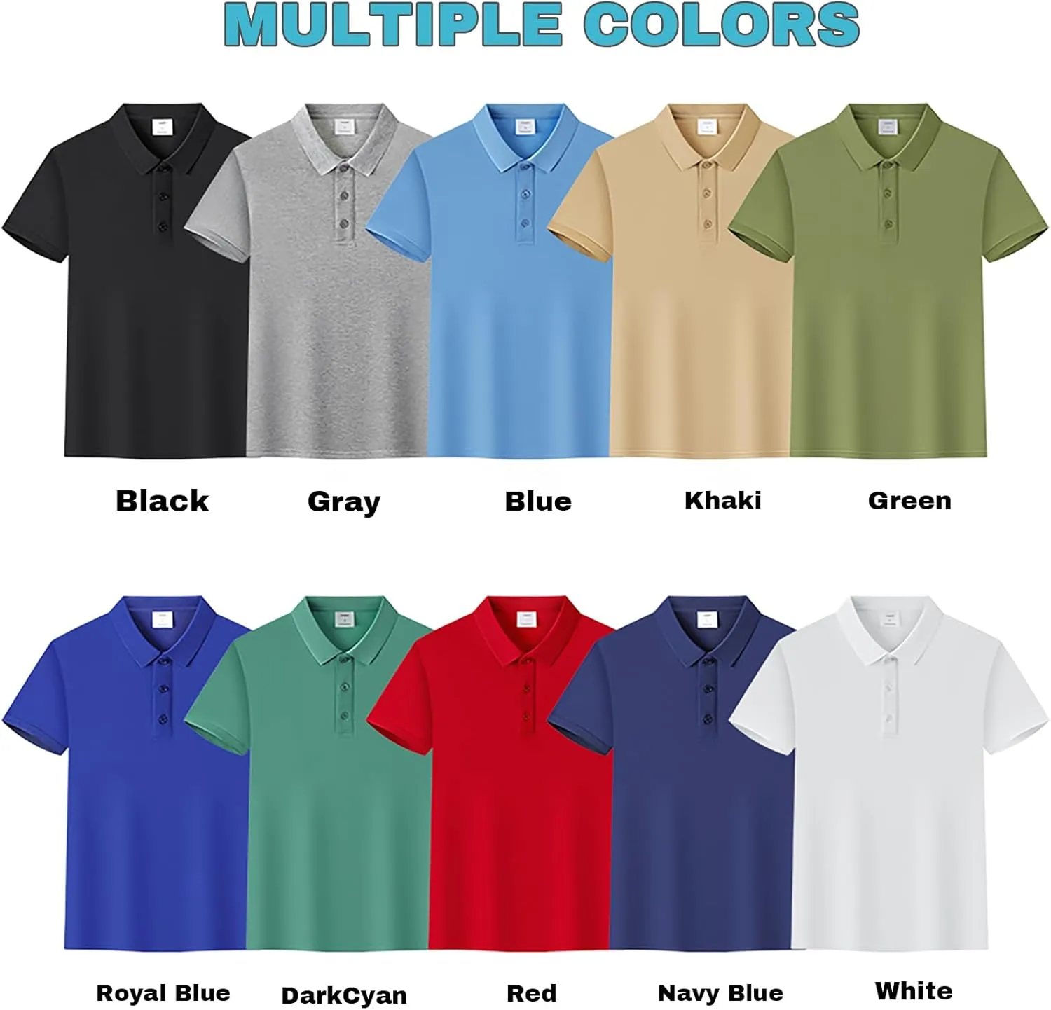 Custom Polo Shirt for Men, Personalize Golf Polo Shirt with Text and Logo