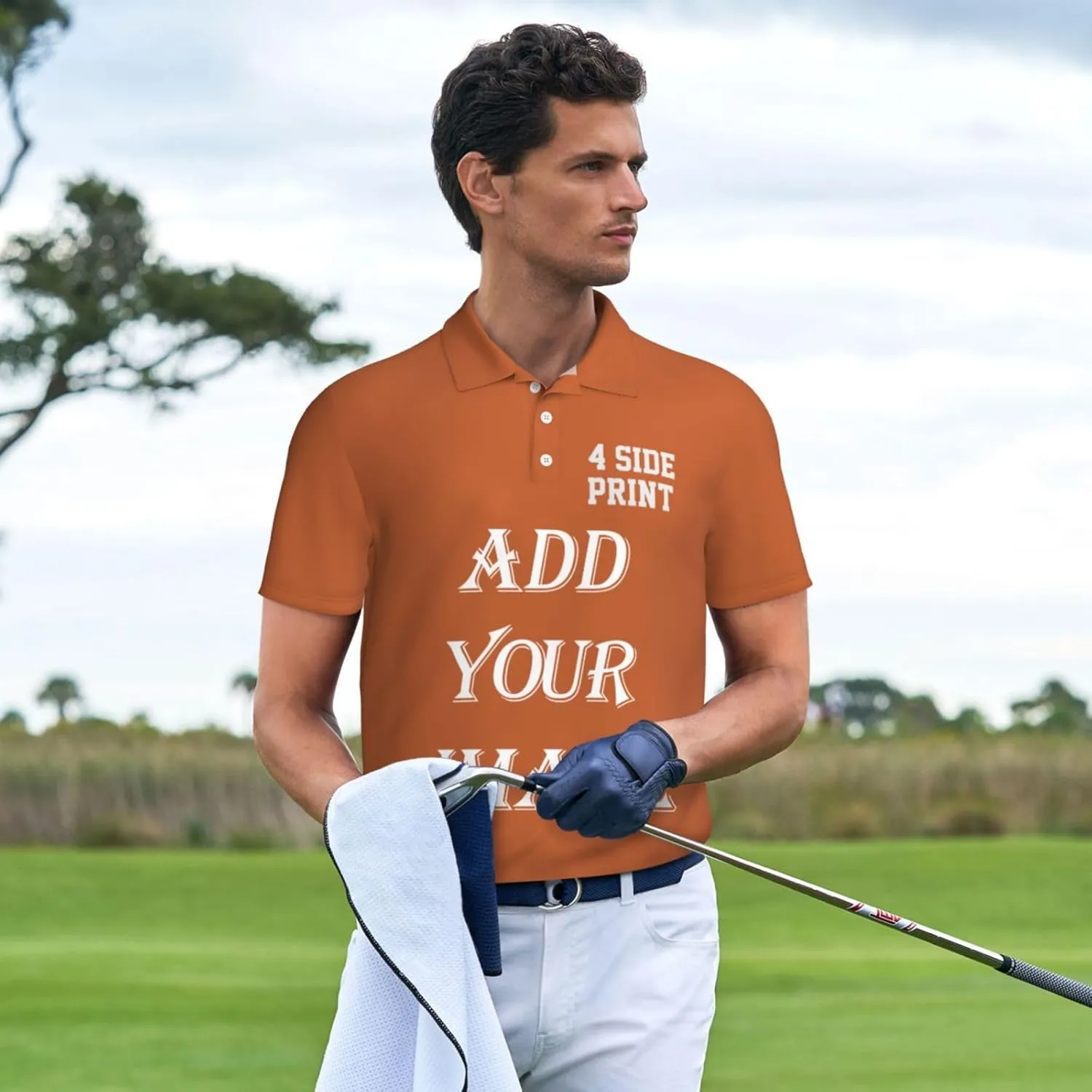 Custom Shirts for Men Customized Polo Shirts with Logo Text Photo Design Your own Valentine's Day Gift