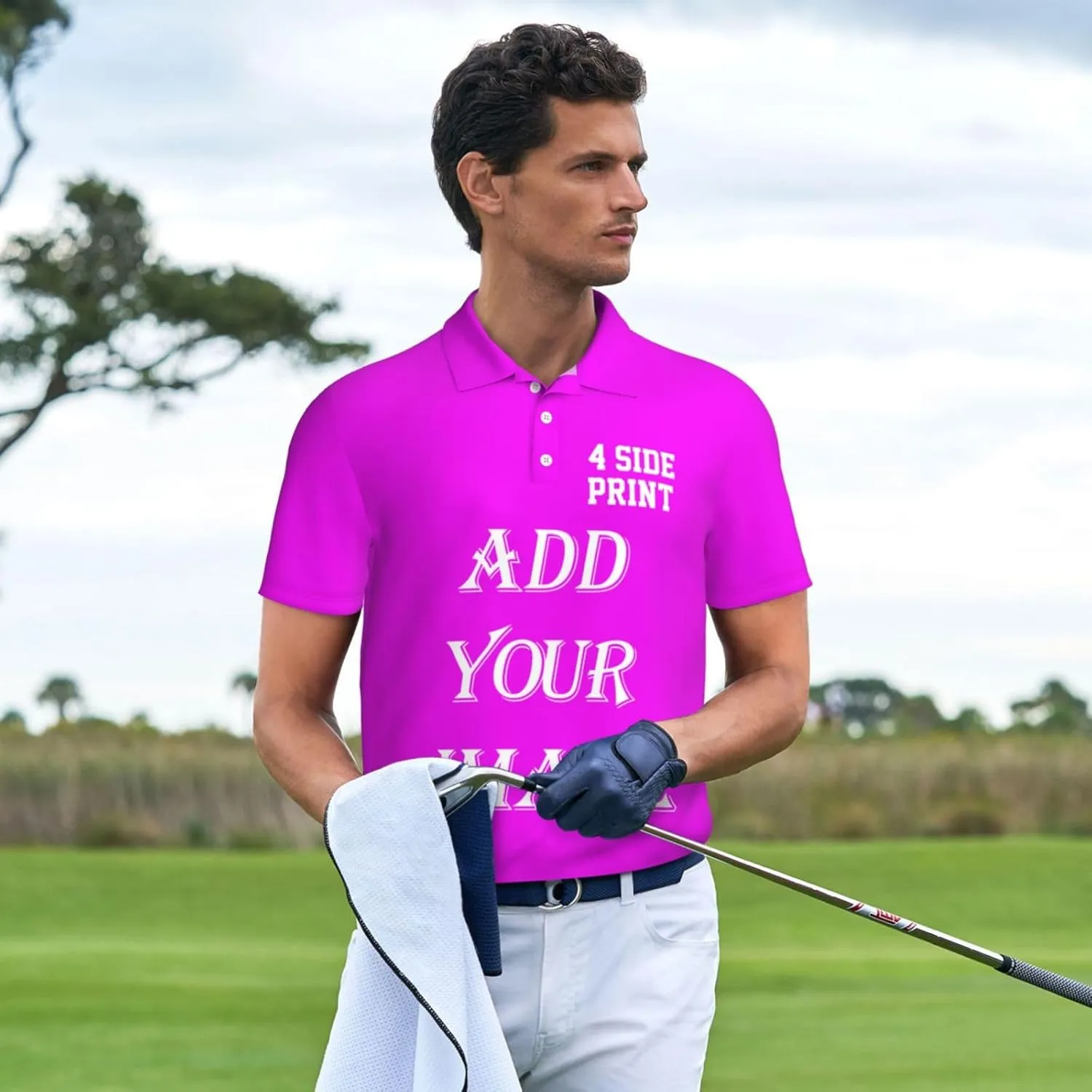 Custom Shirts for Men Customized Polo Shirts with Logo Text Photo Design Your own Valentine's Day Gift