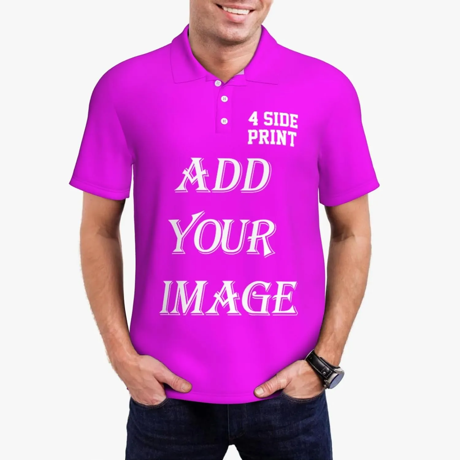 Custom Shirts for Men Customized Polo Shirts with Logo Text Photo Design Your own Valentine's Day Gift