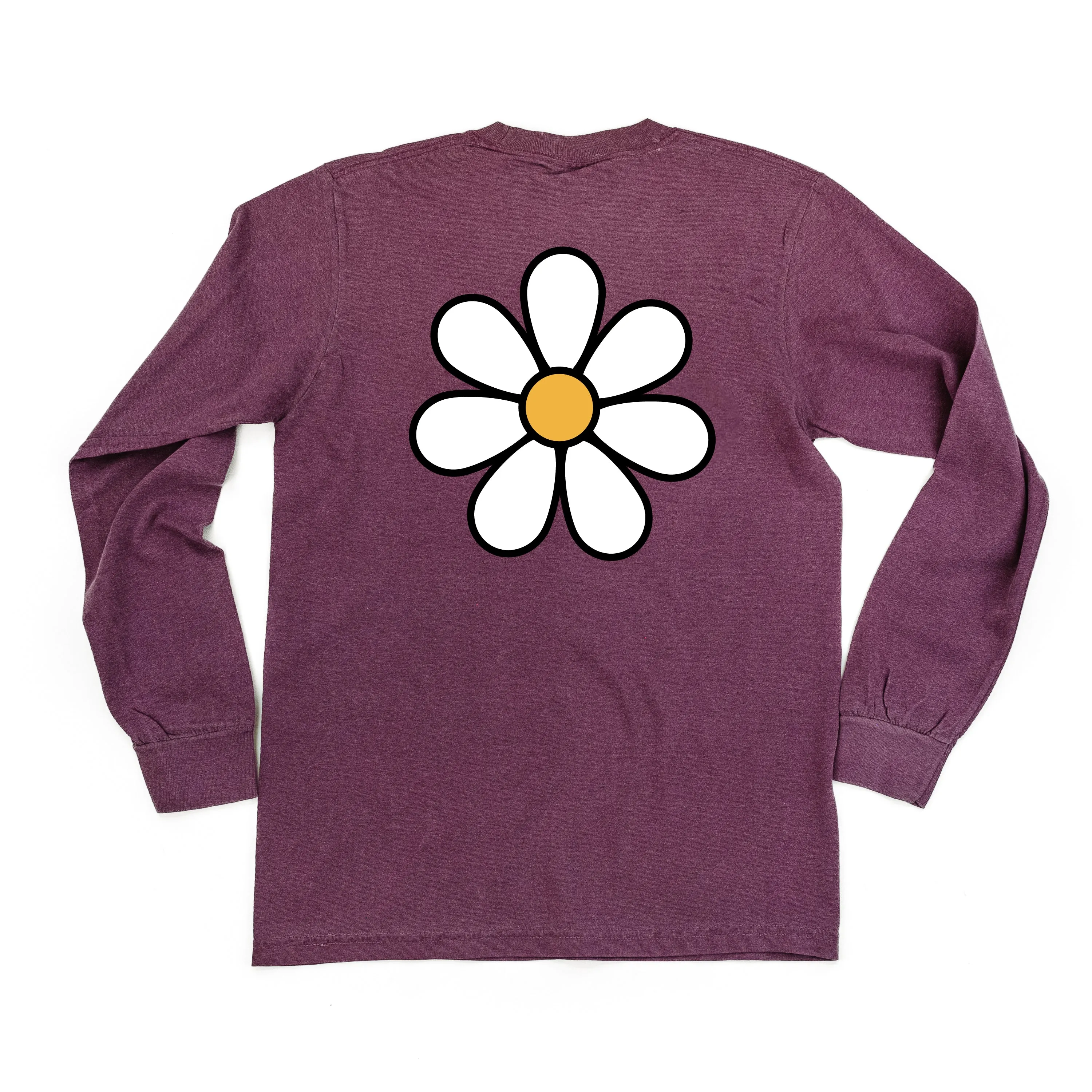 DAISY - MAMA - w/ Full Daisy on Back - LONG SLEEVE COMFORT COLORS TEE