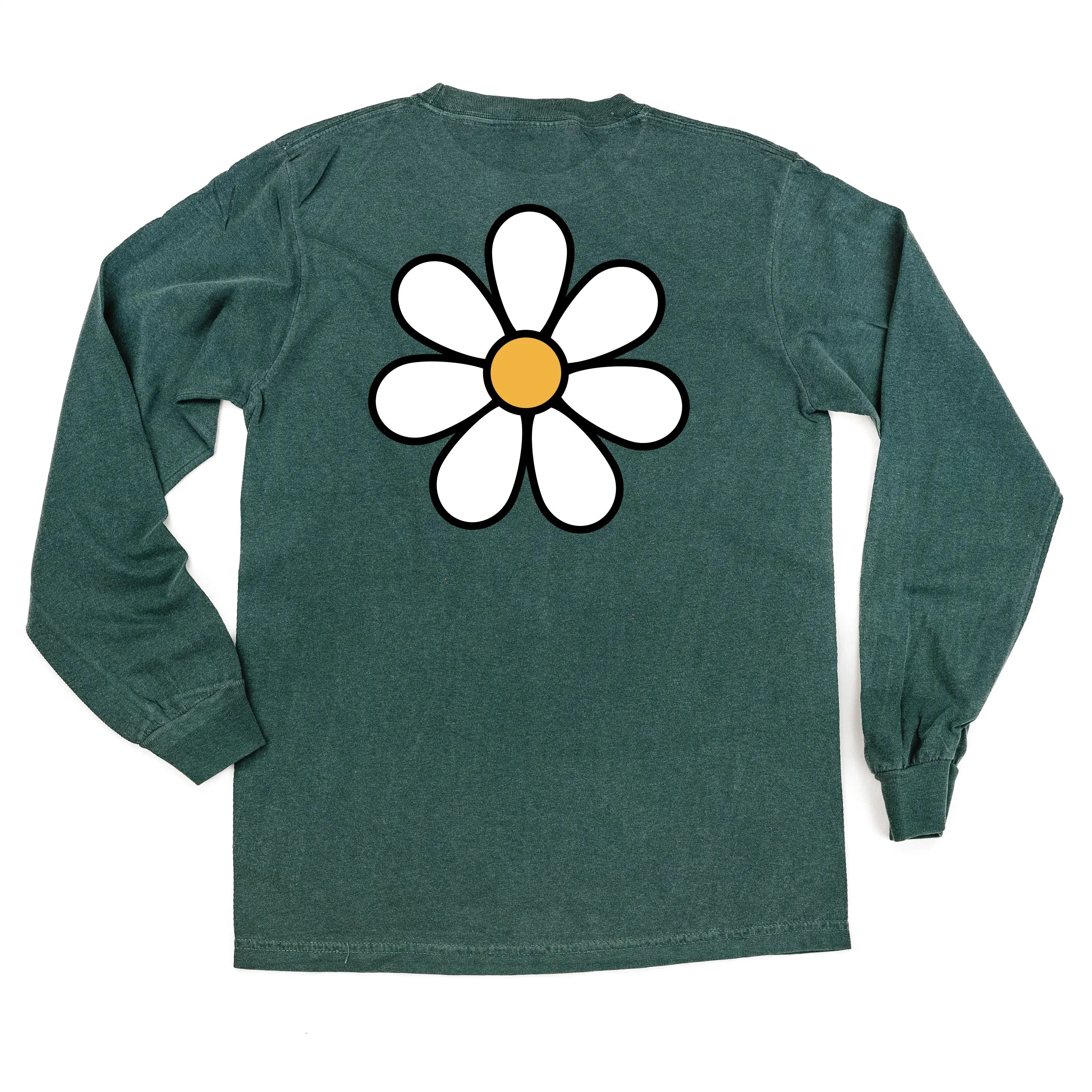 DAISY - MAMA - w/ Full Daisy on Back - LONG SLEEVE COMFORT COLORS TEE