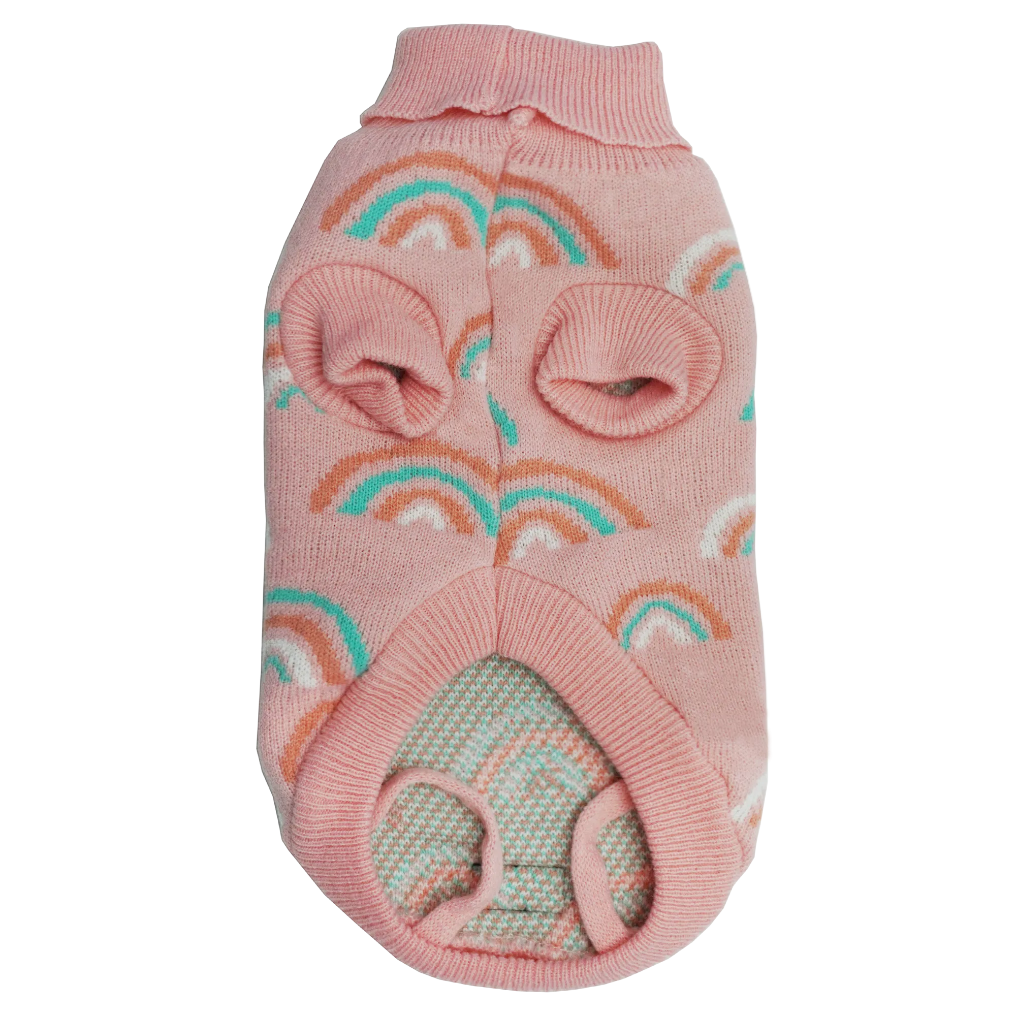 Dan & Sam - Dog Jumper (Pink Rainbows) - 16cm