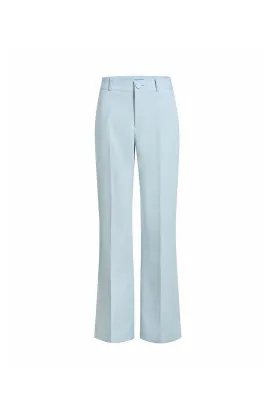 Esther Straight Slim Leg Crepe Floor Length Pants