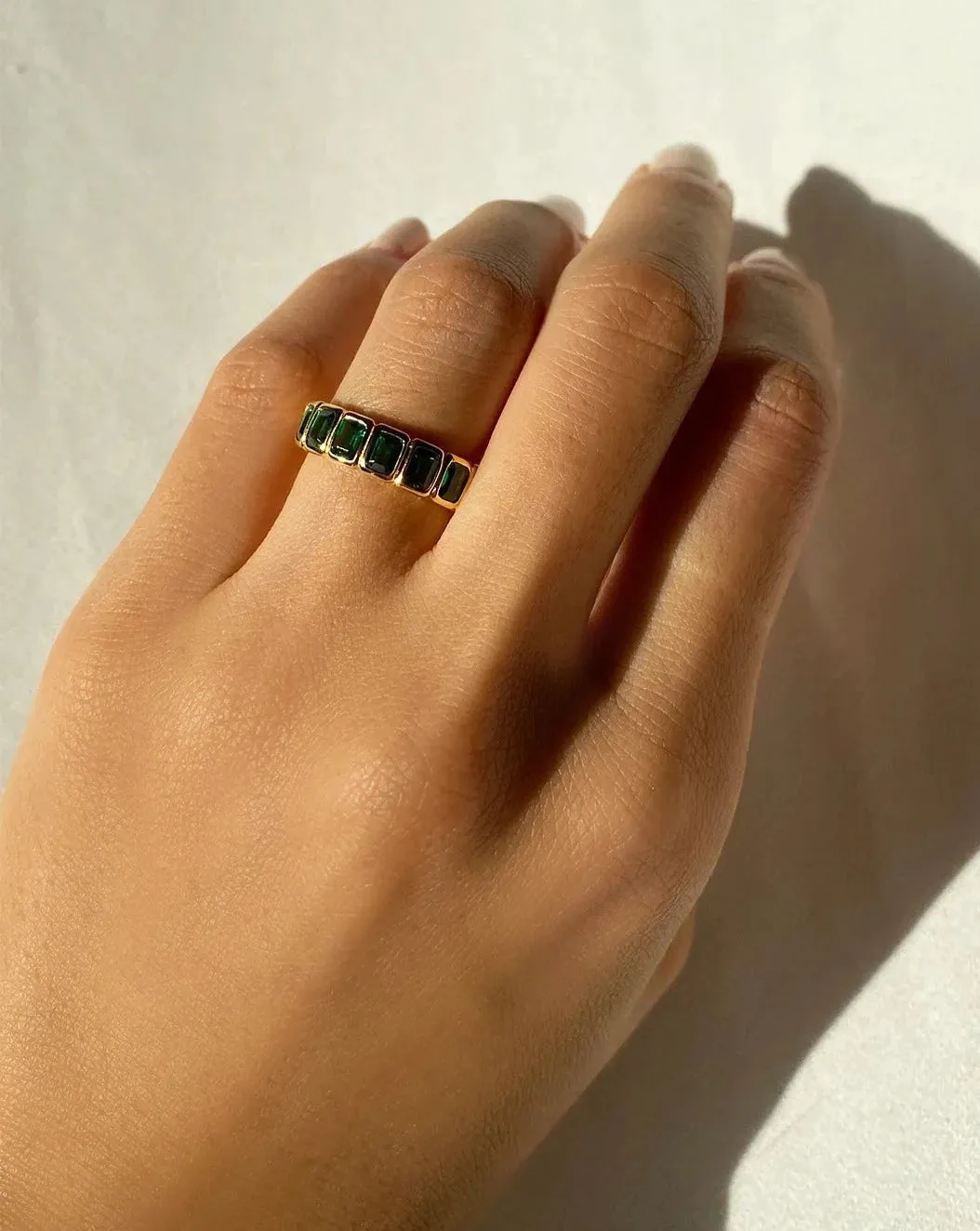 Fancy Emerald Stones Ring