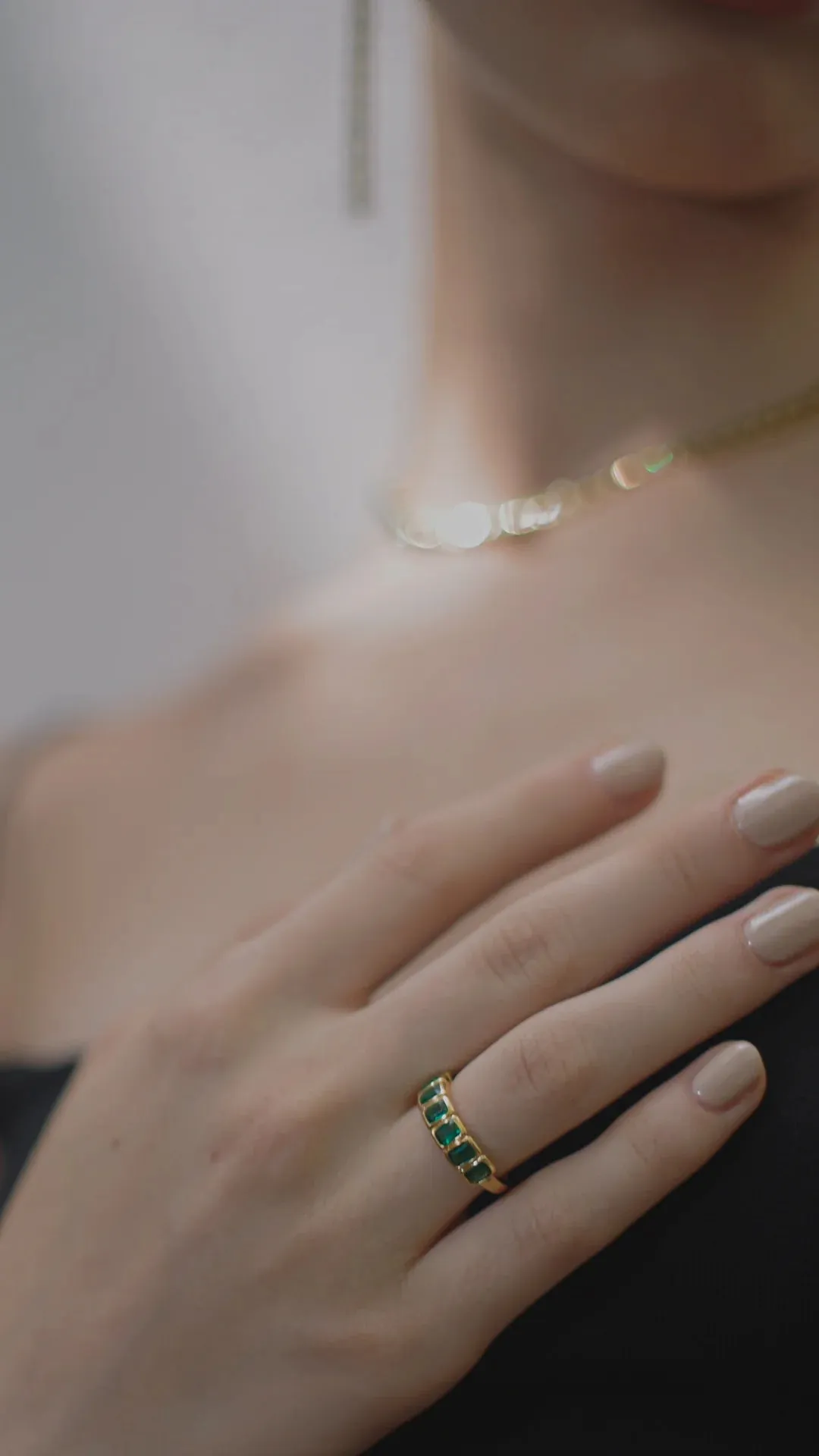 Fancy Emerald Stones Ring