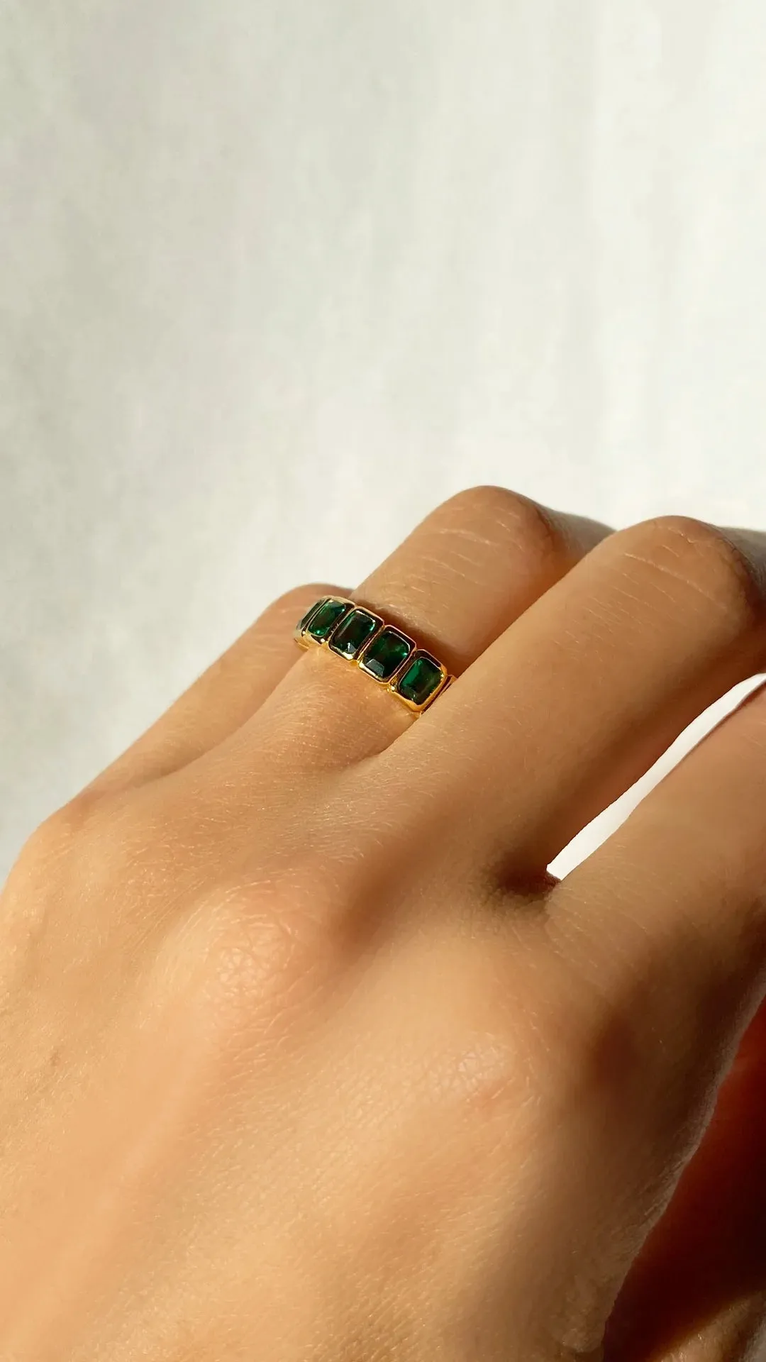 Fancy Emerald Stones Ring