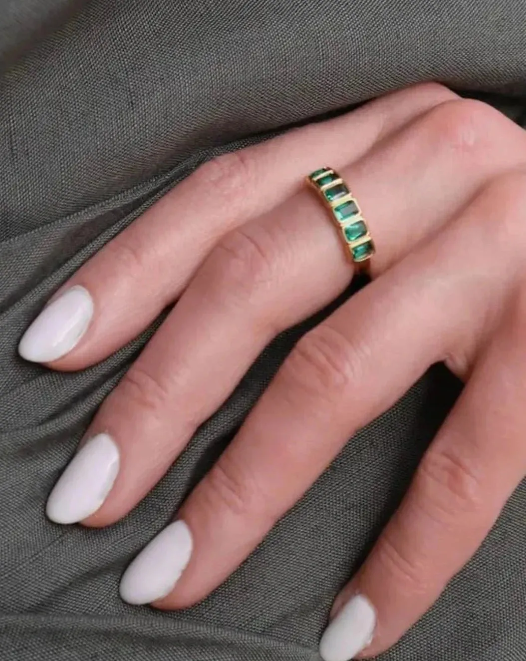 Fancy Emerald Stones Ring