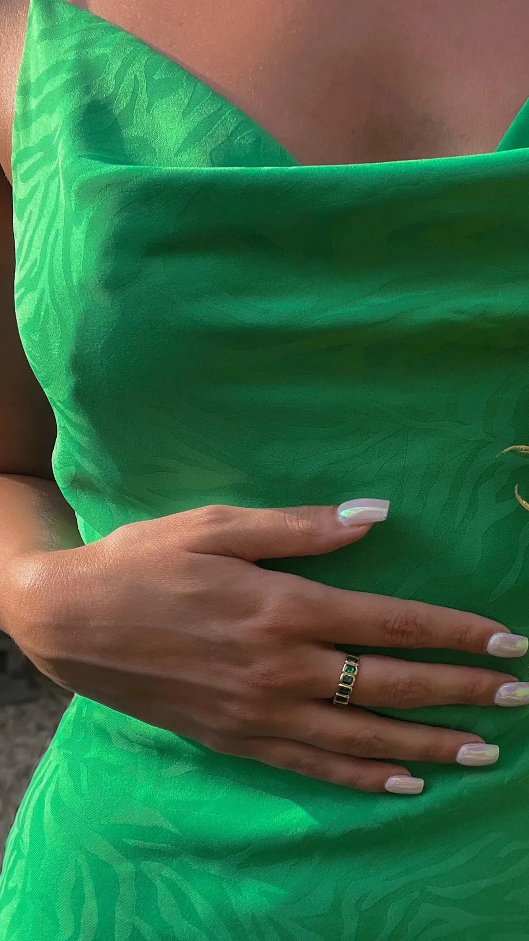 Fancy Emerald Stones Ring