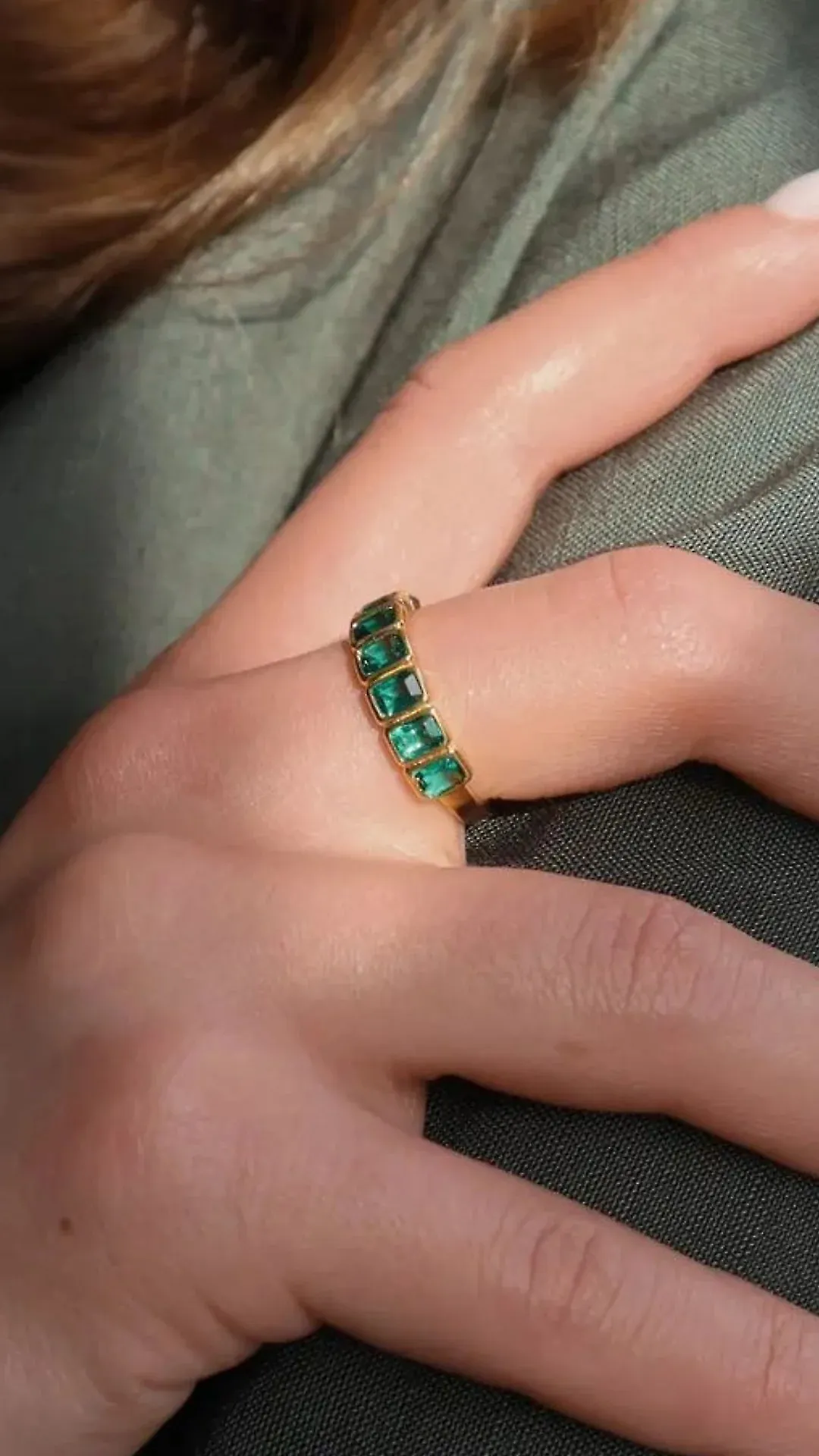 Fancy Emerald Stones Ring