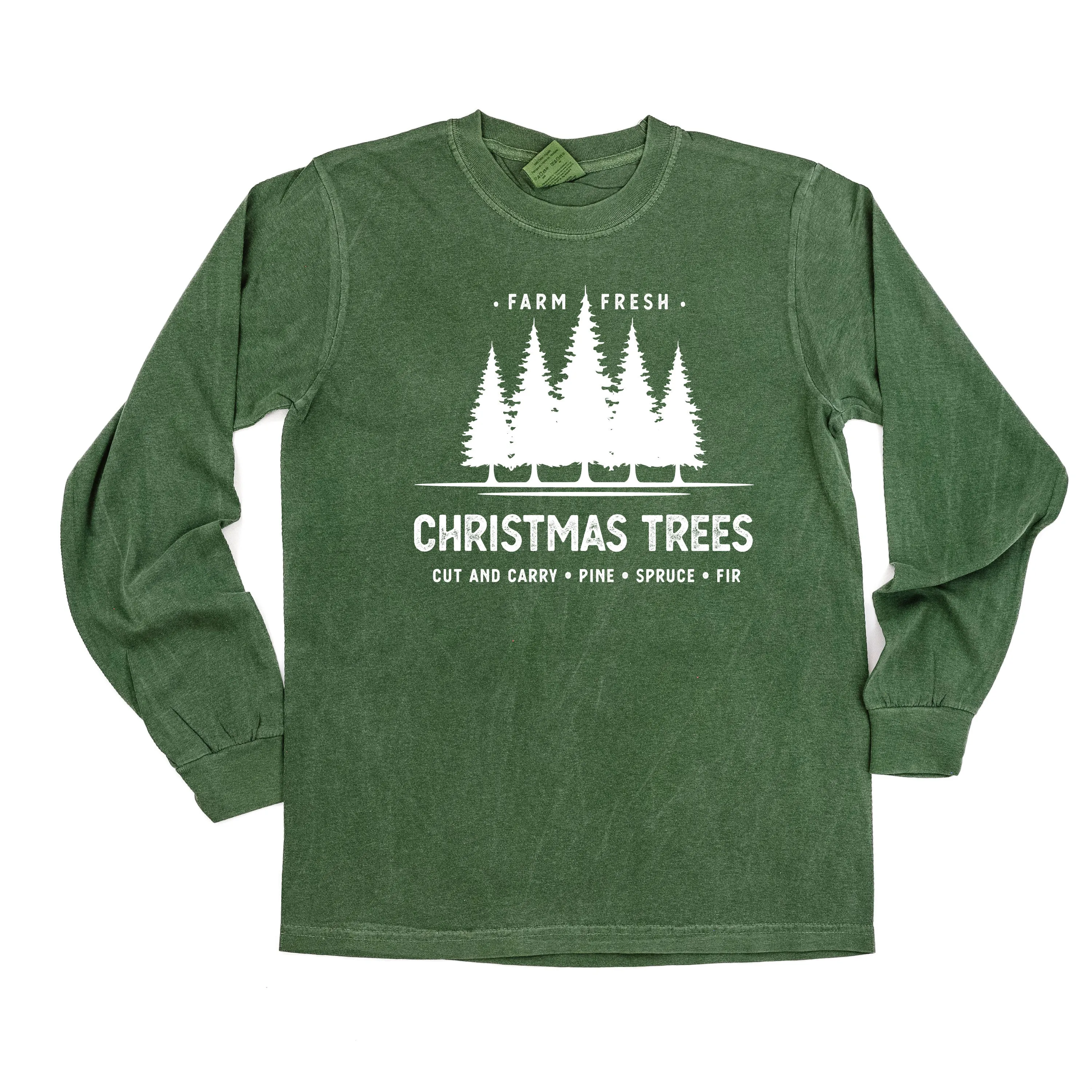 Farm Fresh Christmas Trees - LONG SLEEVE Comfort Colors Tee