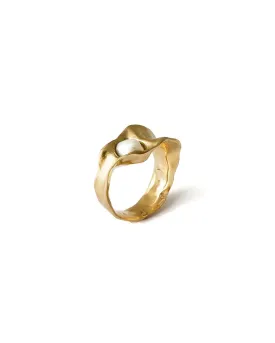 Flying rivers Bronze and Pearl Ring
