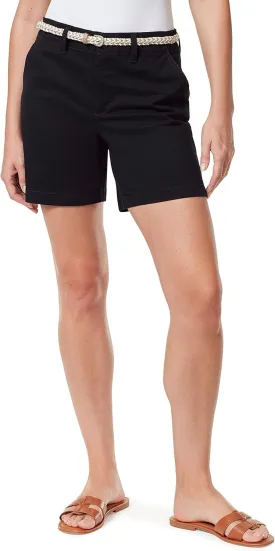 Gloria Vanderbilt Women's Midrise Belted Trouser Short Standard