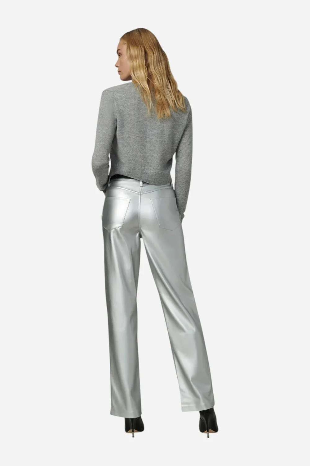 Joe's Jeans The Margot Vegan Leather in Plated Silver