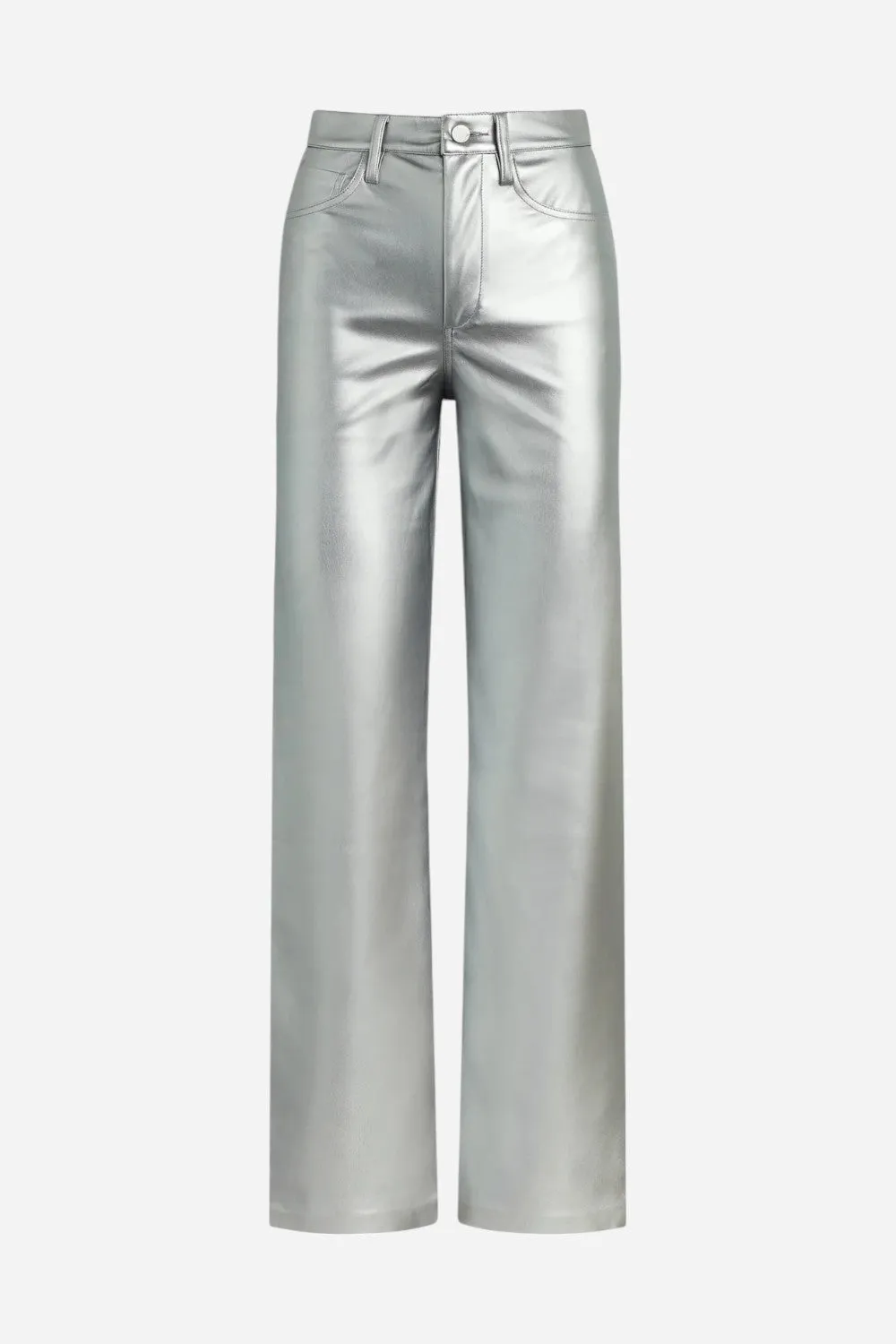 Joe's Jeans The Margot Vegan Leather in Plated Silver