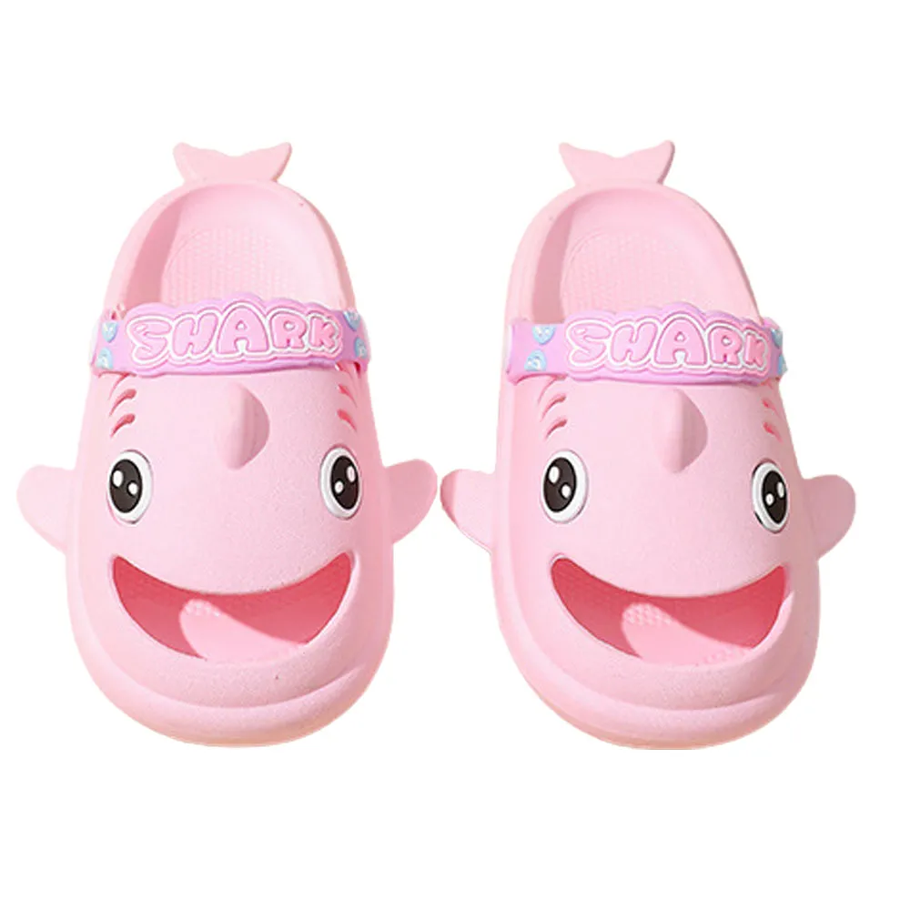 Little Surprise Box Pink Shark Slip On Clogs ,Summer/Monsoon/ Beach Footwear For Toddlers And Kids, Unisex.