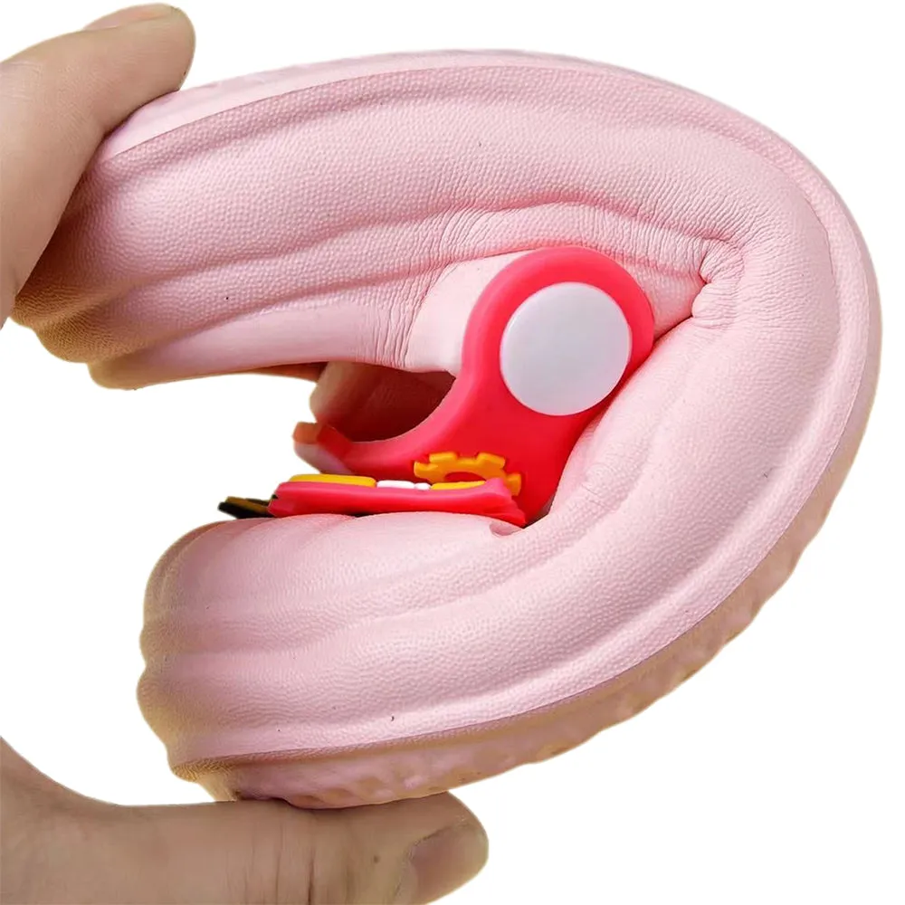 Little Surprise Box Pink Shark Slip On Clogs ,Summer/Monsoon/ Beach Footwear For Toddlers And Kids, Unisex.
