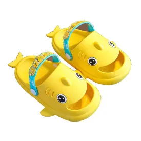 Little Surprise Box Yellow Shark Slip On Clogs ,Summer/Monsoon/ Beach Footwear For Toddlers And Kids, Unisex.