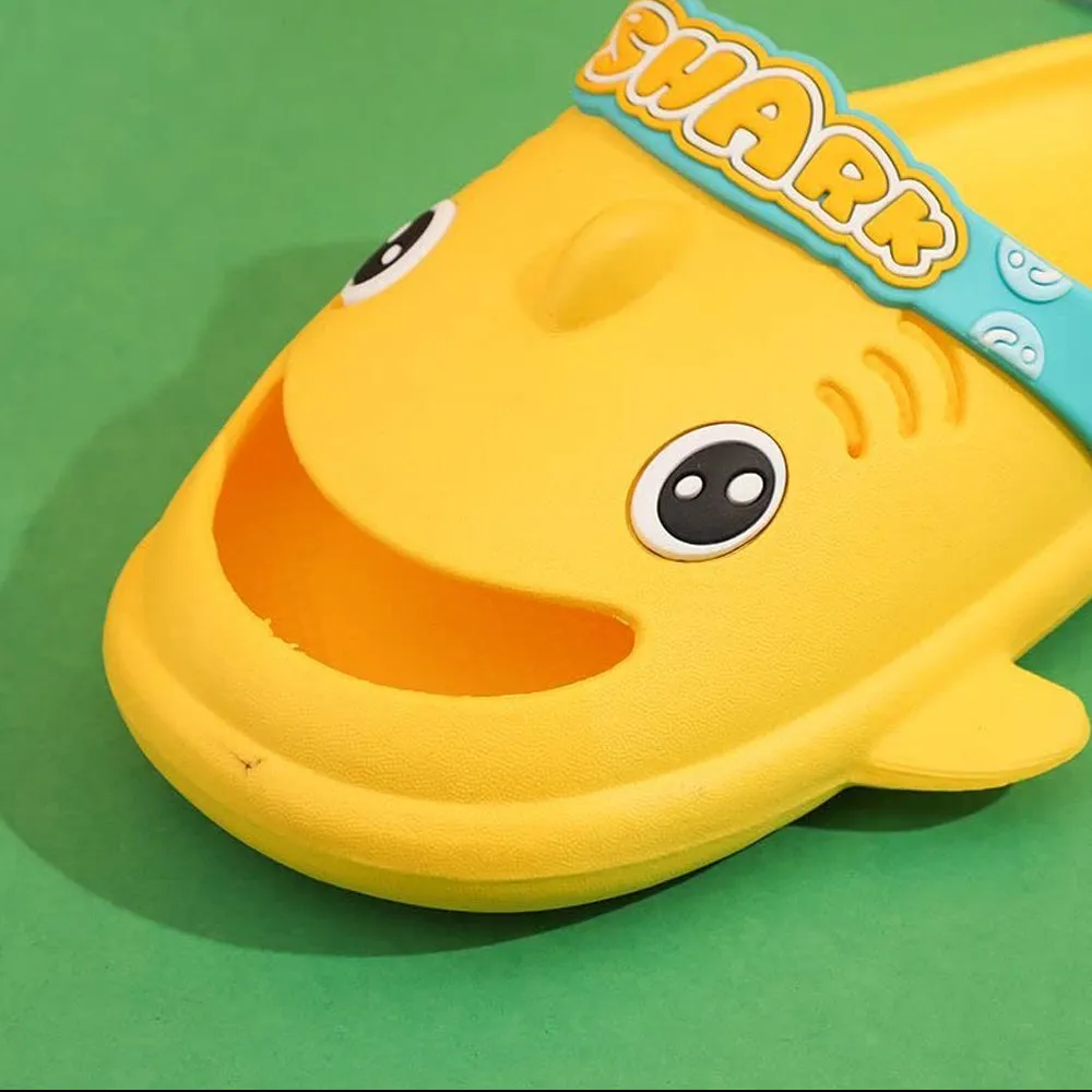 Little Surprise Box Yellow Shark Slip On Clogs ,Summer/Monsoon/ Beach Footwear For Toddlers And Kids, Unisex.