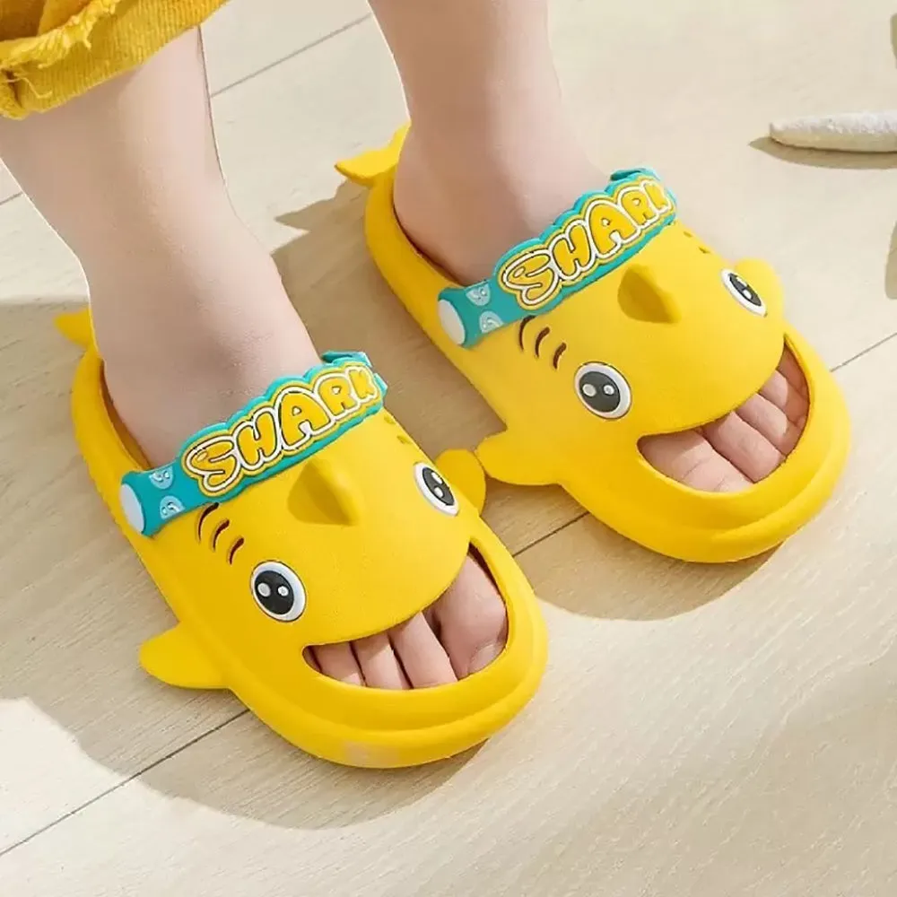 Little Surprise Box Yellow Shark Slip On Clogs ,Summer/Monsoon/ Beach Footwear For Toddlers And Kids, Unisex.