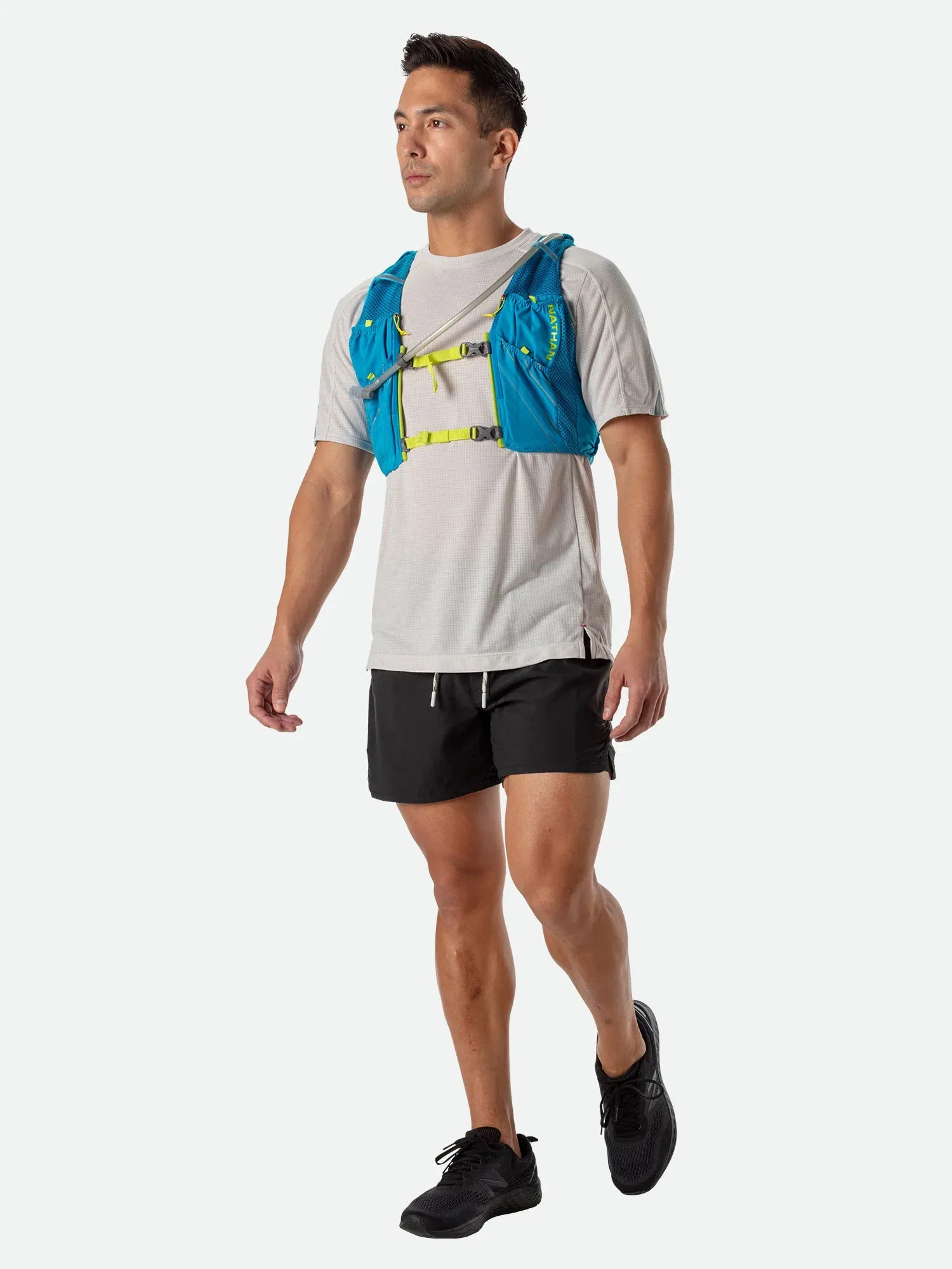 Nathan | Pinnacle 12L Hydration Race Vest | Unisex | Blue Me Away/Finish Lime