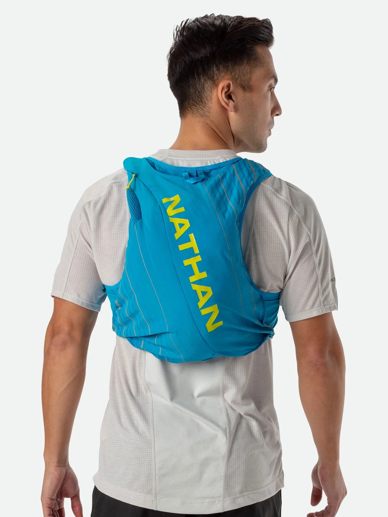 Nathan | Pinnacle 12L Hydration Race Vest | Unisex | Blue Me Away/Finish Lime