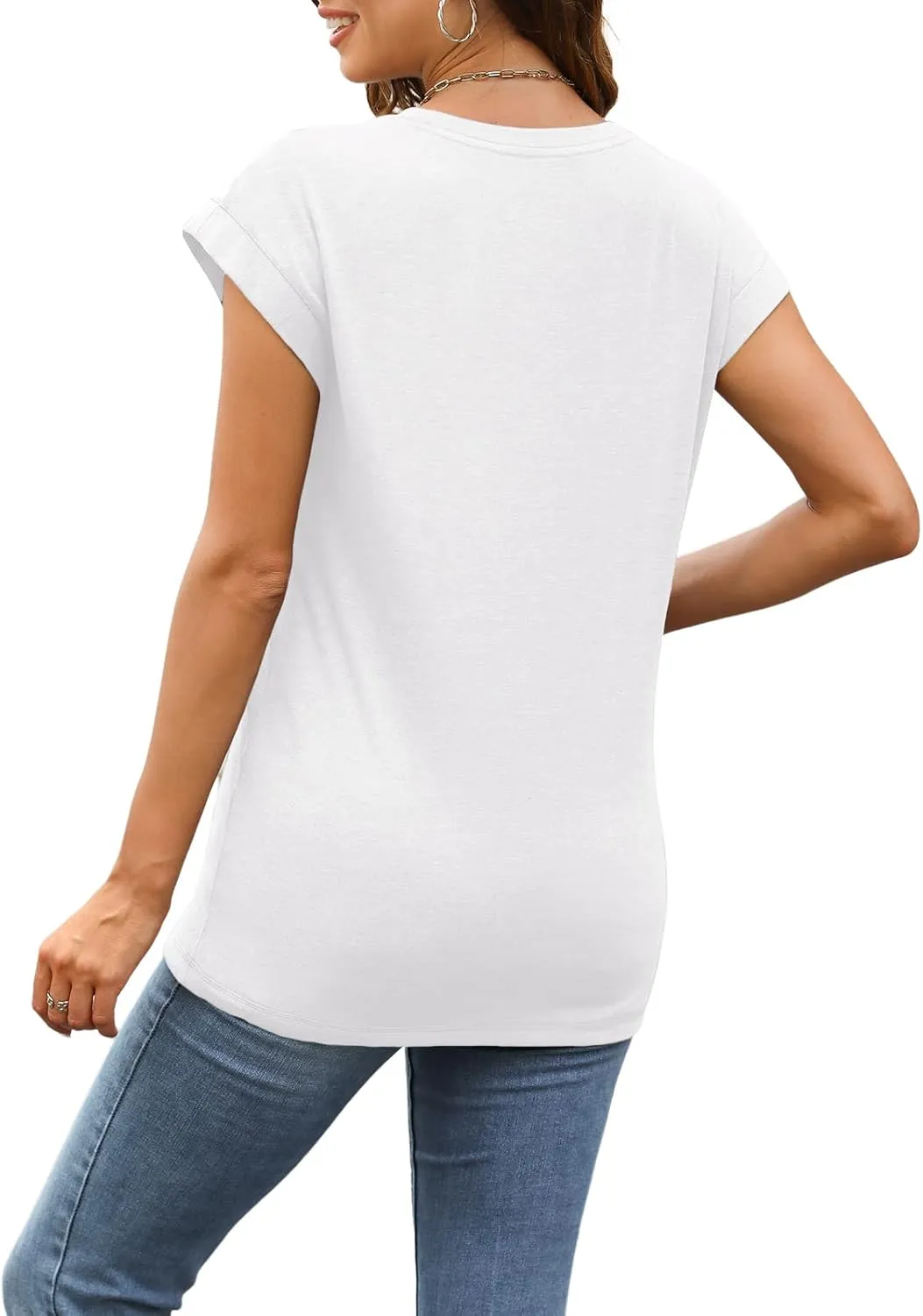SUNBS 3 Pack Womens Summer Tops Cap Sleeve T Shirts Business Causal Dressy Basic Tee Fashion Trendy Cute Outfits 2025