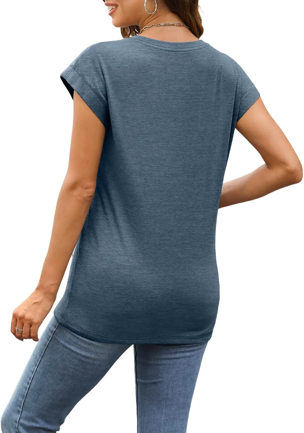 SUNBS 3 Pack Womens Summer Tops Cap Sleeve T Shirts Business Causal Dressy Basic Tee Fashion Trendy Cute Outfits 2025