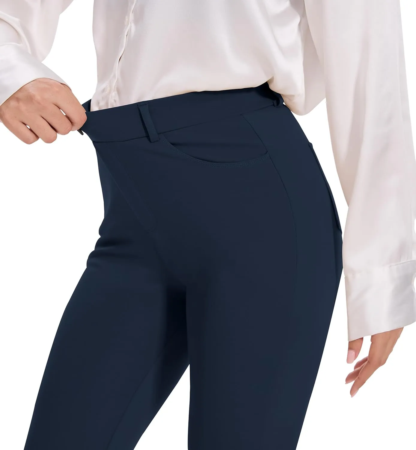 VIMPEP 2024 Fall Womens Classic Yoga Dress Pants High Rise Straight Soft Feeling Pull On Work Yoga Pants for Casual 2202