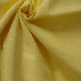 Yellow Pure Slub Cotton Fabric