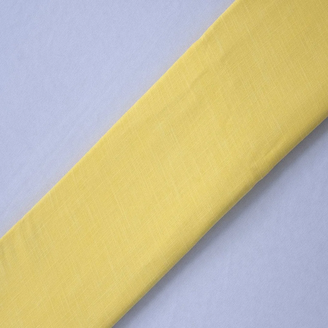 Yellow Pure Slub Cotton Fabric