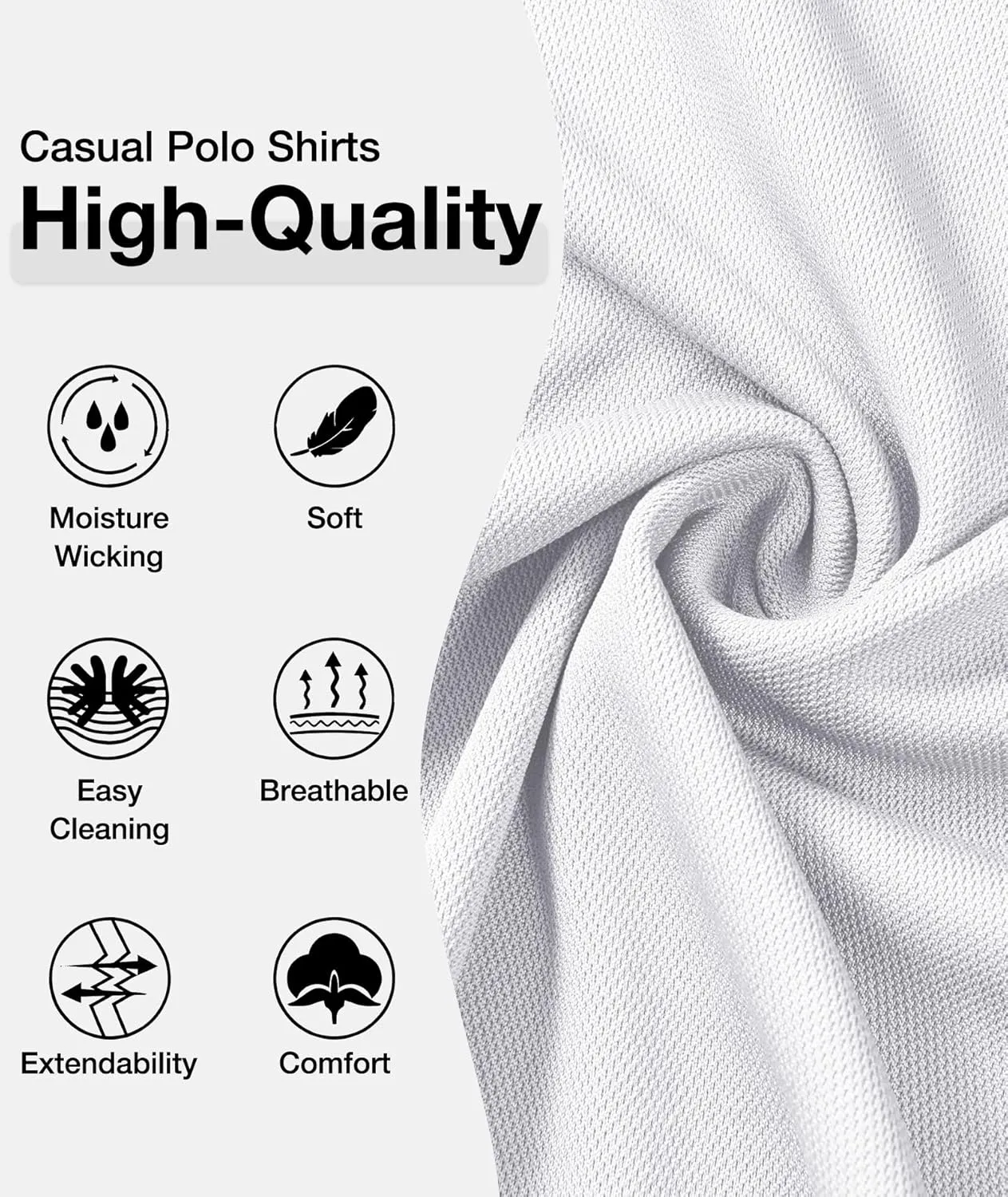 ZITY Mens Polo Shirts Casual Short Sleeve Athletic T-Shirts Classic Contrast Collar Shirt with Pocket